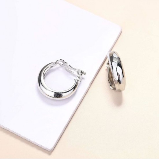 2 Pairs Geometric Chunky Hoop Clip Earrings For Women Fashion Non Pierced Clip On Earrings Jewelry 2 Pairs Geometric Chunky Hoop Clip Earrings For Women Fashion Non Pierced Clip On Earrings Jewelry